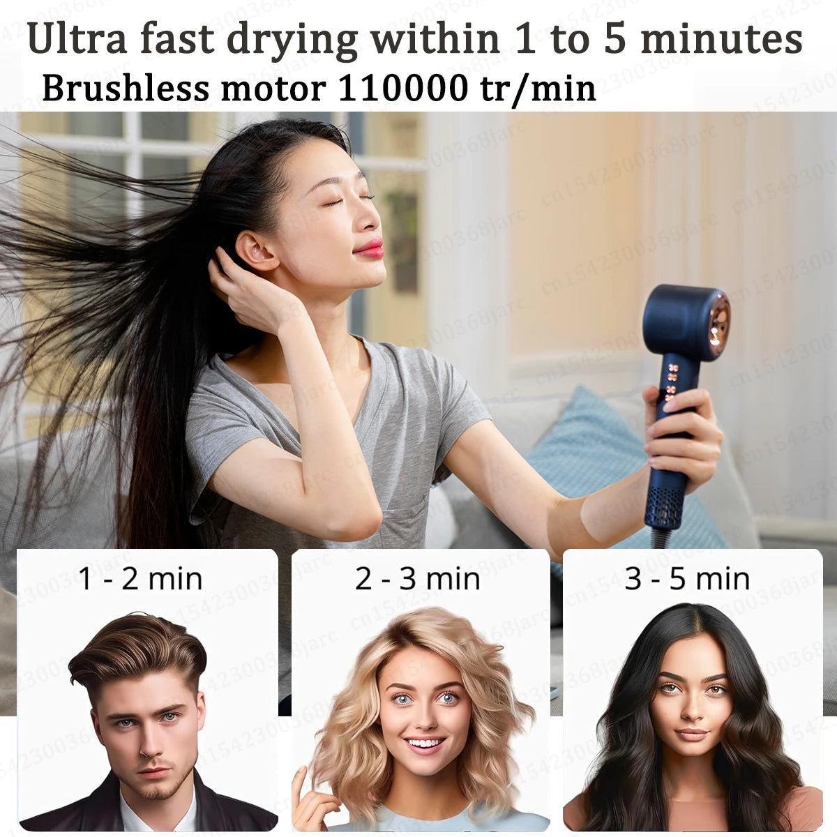 Bladeless Hair Dryer 220V | Negative Ion Personal Hair Care & Styling Tool
