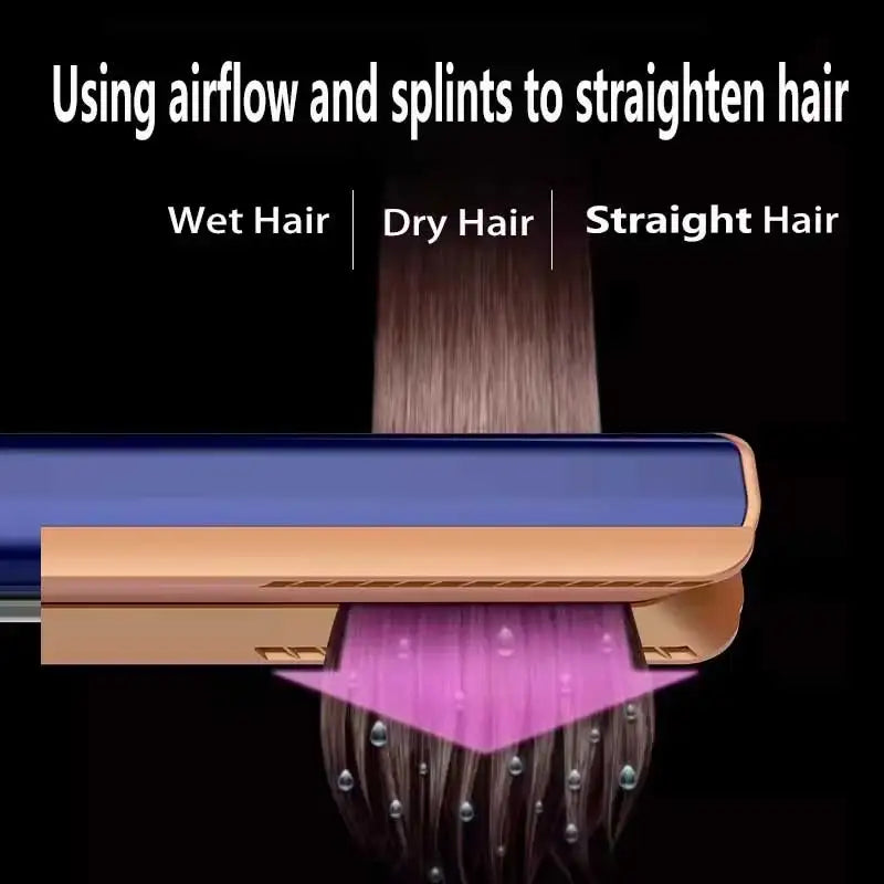 Pro 2-in-1 Hair Dryer & Straightener | Negative Ion | Long-Lasting Style | Wet & Dry Use