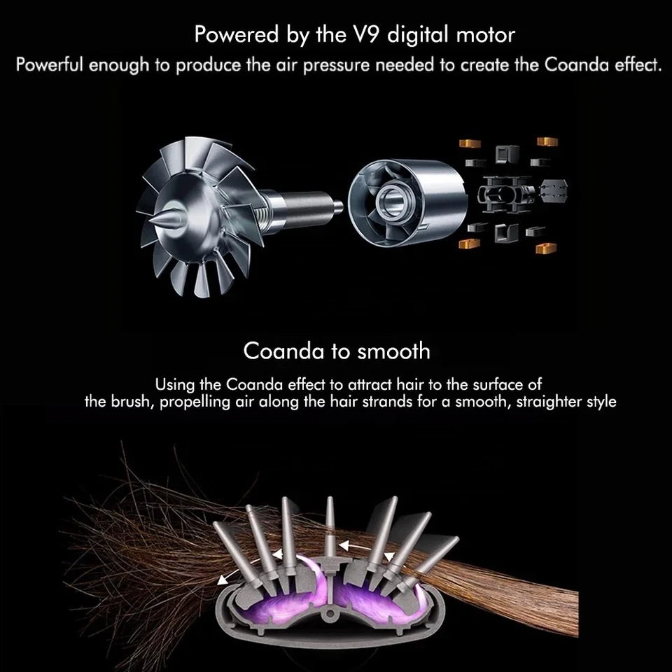 6-in-1 Multi Hair Styler Set | Air Wrap, Hot Comb, Fast Dryer, Curler & Straightener Brush