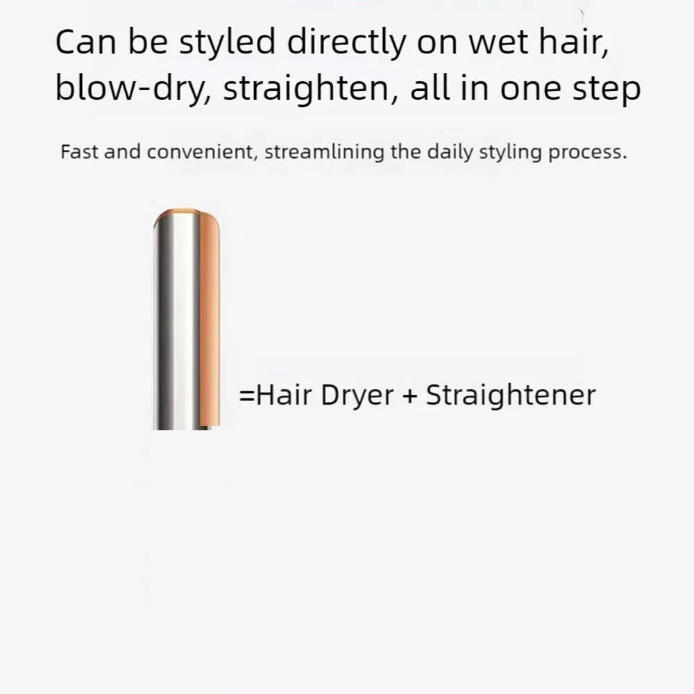 Pro 2-in-1 Hair Dryer & Straightener | Negative Ion | Long-Lasting Style | Wet & Dry Use